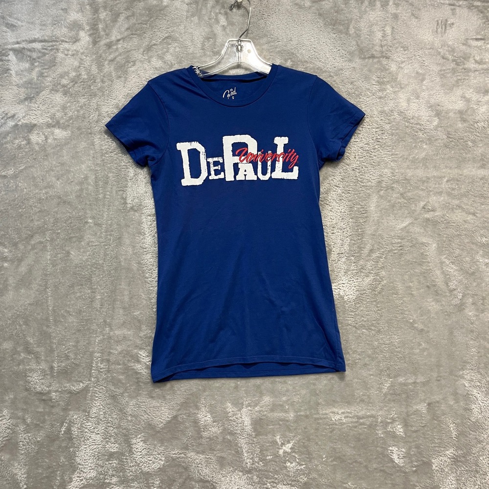 DePaul University Blue Demons T-Shirt Women S Blue GFS Co.ed Short Sleeve Tee